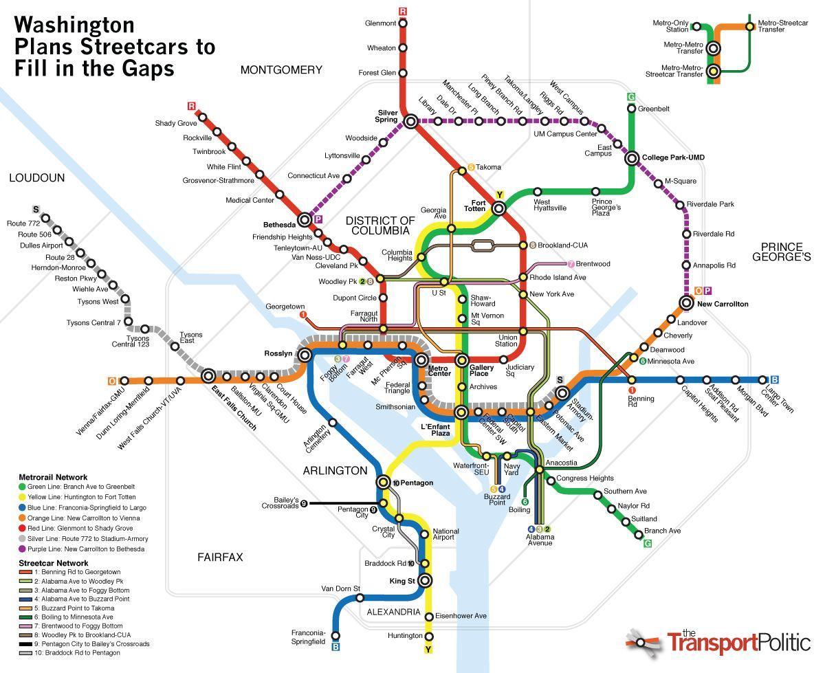 washington veřejná doprava mapa