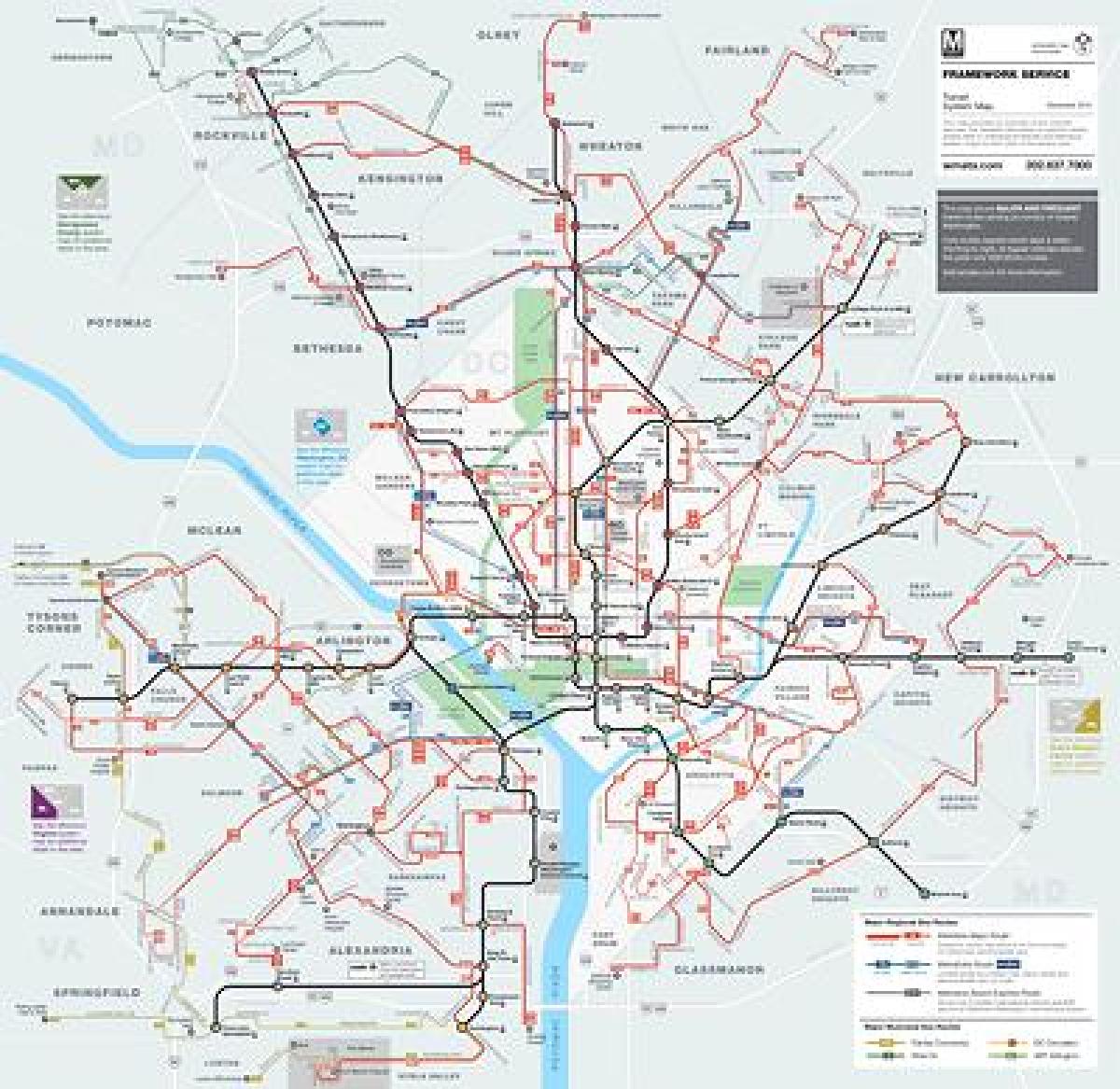 dc metro bus mapa