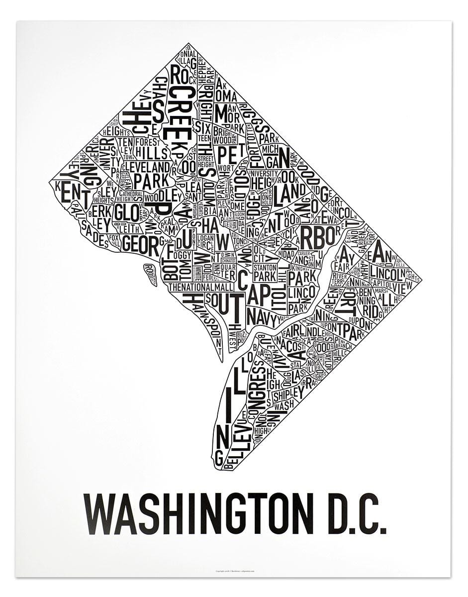 dc sousedství mapa plakát