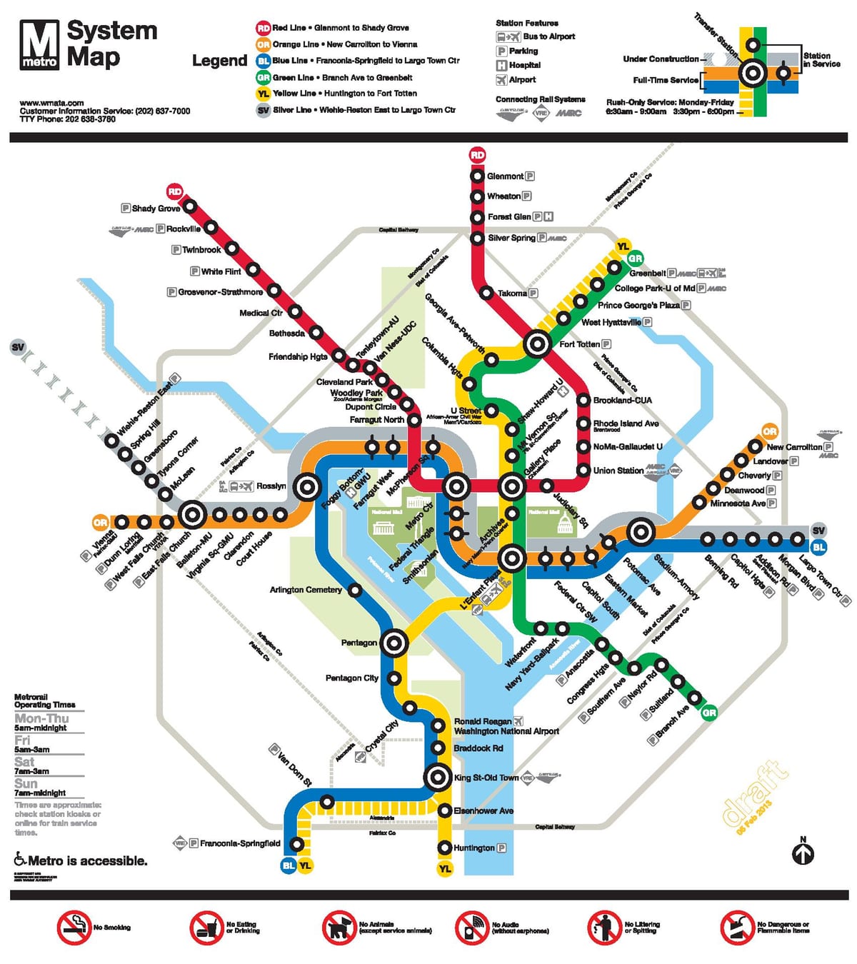 washington dc metro mapa