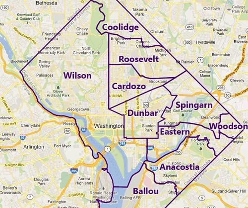 mapa dc school district 