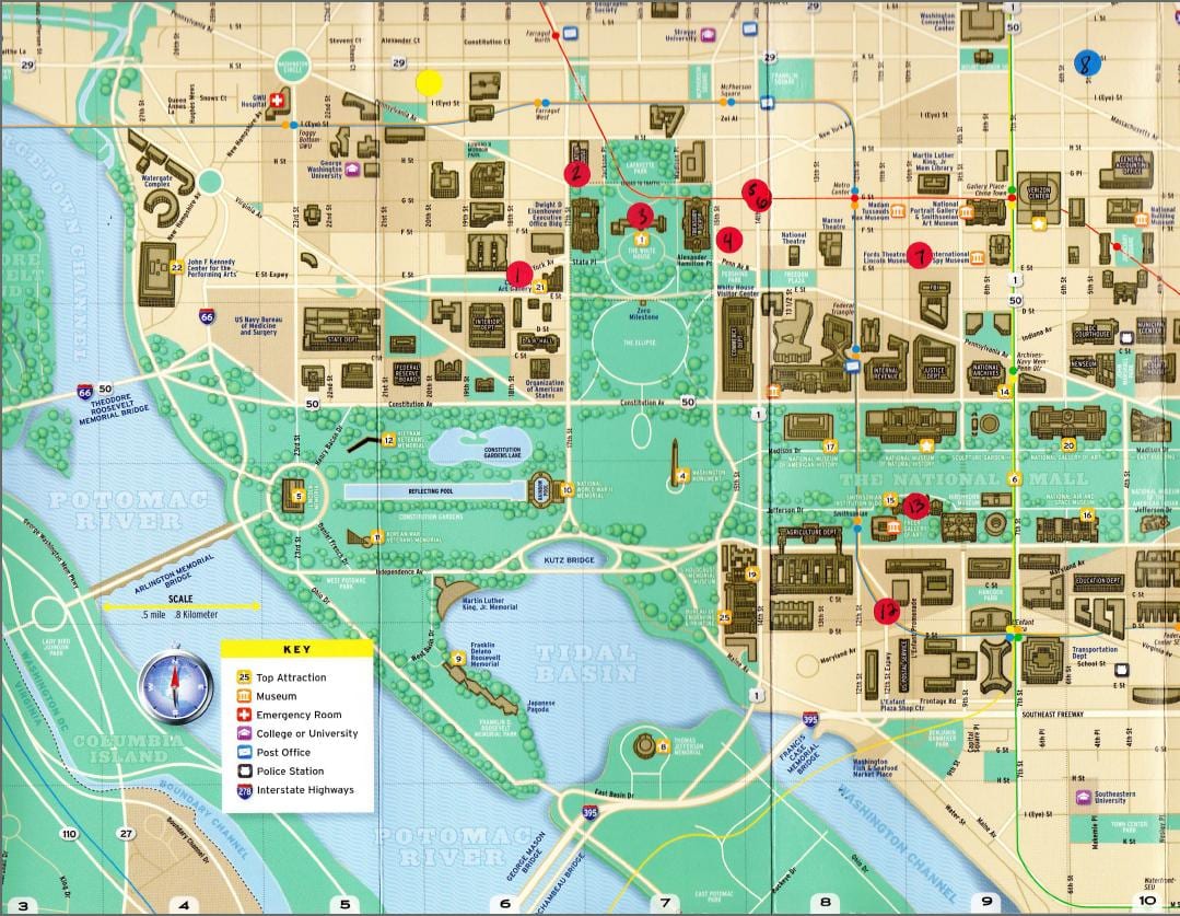 mapa dc památky a památníky