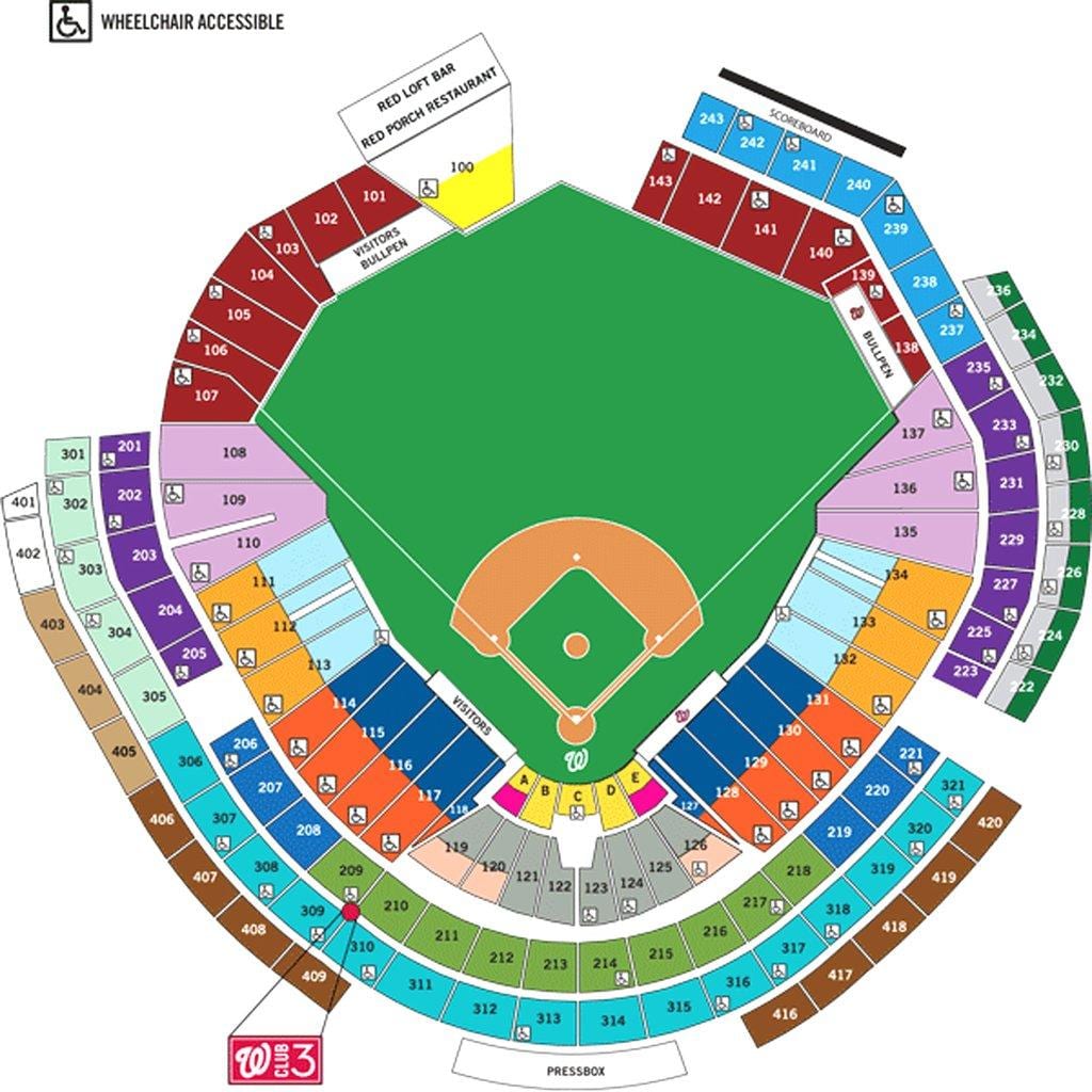 washington nationals ballpark mapě