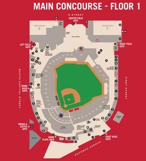 mapa nationals park stadium