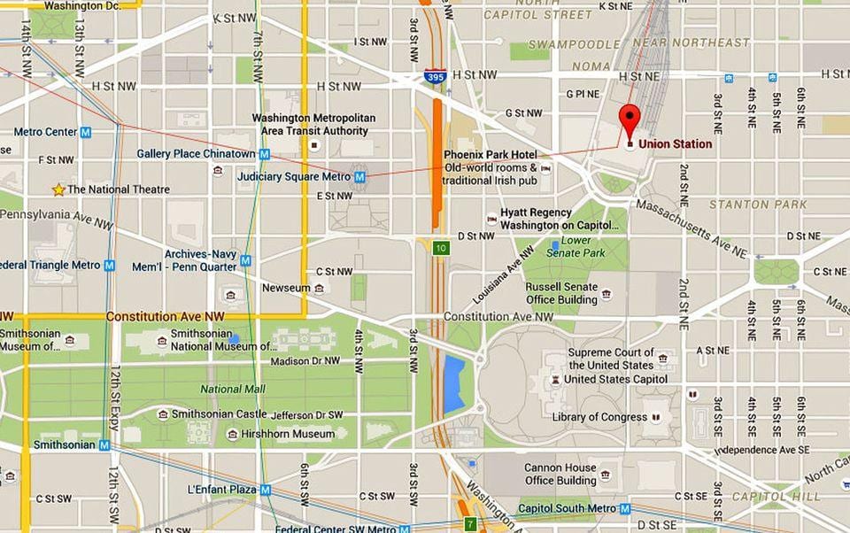union station, washington dc mapě