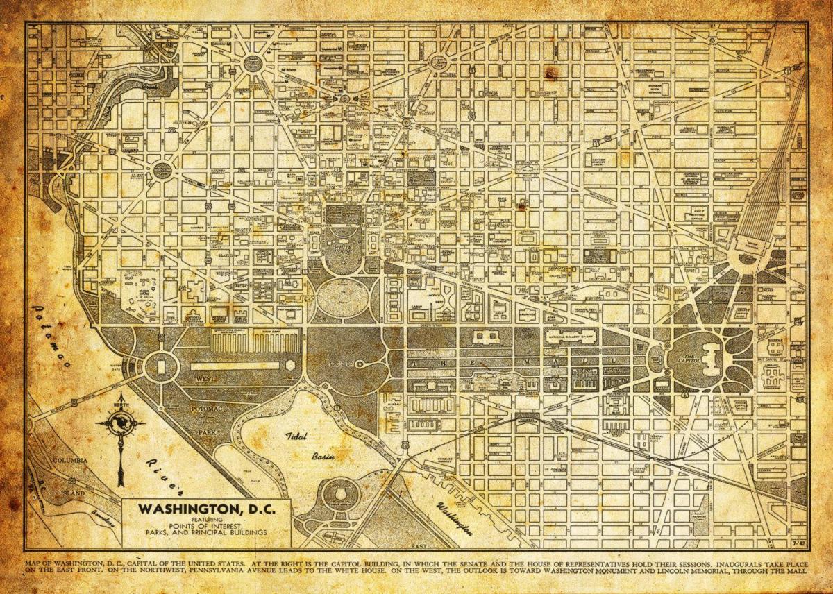 vintage dc mapě