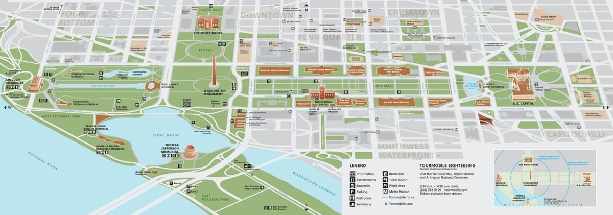washington capitol mapě
