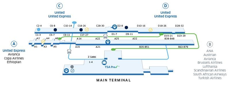 mapa washington dc letiště iad