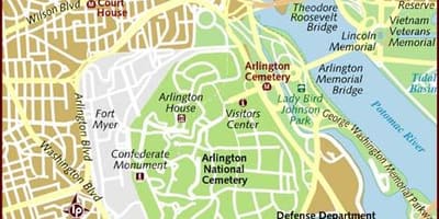 Mapa arlington, washington, dc