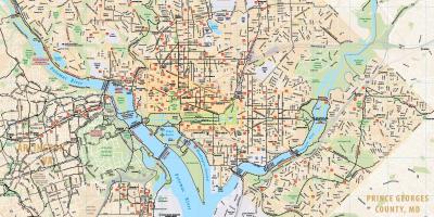 Washington dc bike mapa