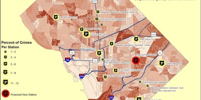 Washington dc gis mapě