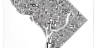 Dc sousedství mapa plakát