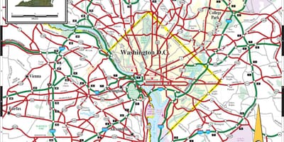 Washington dc metro mapa street překrytí
