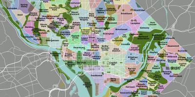 Washington district mapě