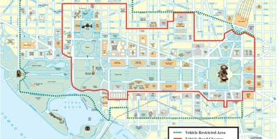 Washington dc, parkování na ulici mapě