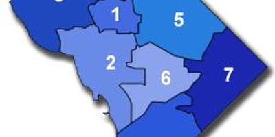 Washington dc parkovací zóny mapě
