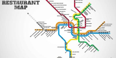 Mapa washingtonu, dc restaurací