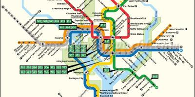 Washington dc tramvaj mapa