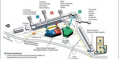 Washington dca letiště mapě
