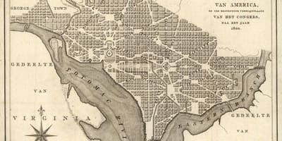 Mapa historická mapa washington, dc
