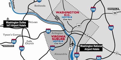 Washington dc letiště mapě