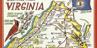 Washington dc, virginie mapa