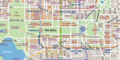 Dc national mall mapě