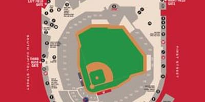 Mapa nationals park stadium