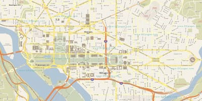 Podrobná mapa washingtonu