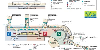 Dc reagan airport mapě