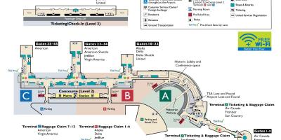 Dc reagan airport mapě