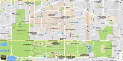 Mapa smithsonian muzea