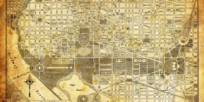 Vintage dc mapě