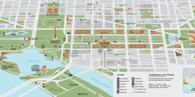 Washington capitol mapě