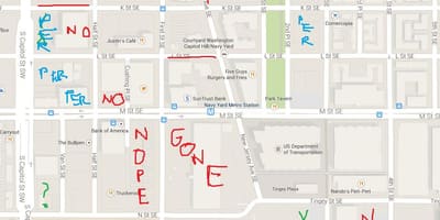 Mapa washingtonu, dc handicap parkování