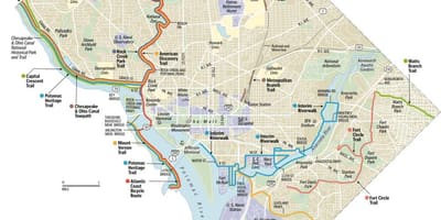 Mapa washingtonu, dc kole