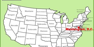 Washington umístění na mapě