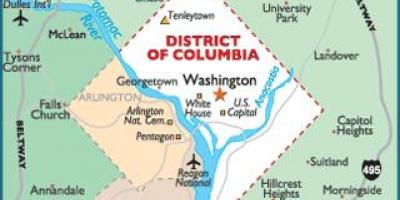 Washington dc a státu washington mapa