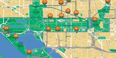 Dc trolley tours mapě